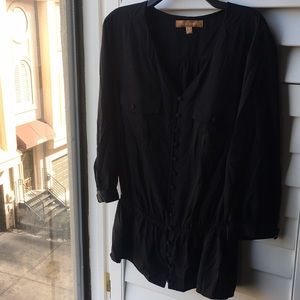 Black Ellen Tracy button down blouse